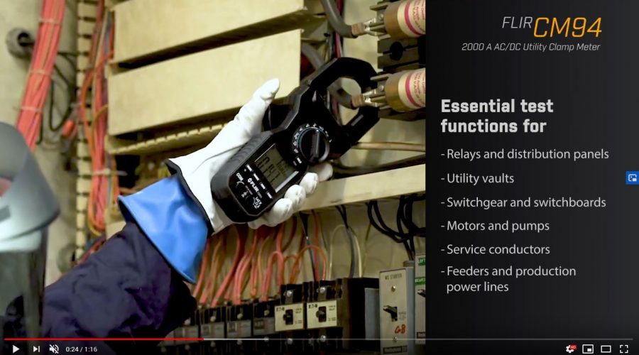 Video Medidor de tenaza industrial FLIR CM94