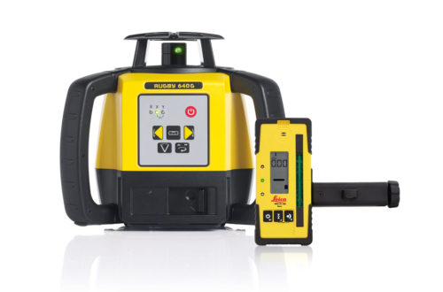 Imagen Nivel láser Leica Rugby 640 y receptor RE 160